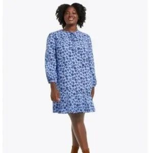 NWT Draper James Rosanne Shift Dress in Bluebell Magnolia size 2x